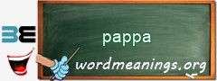 WordMeaning blackboard for pappa